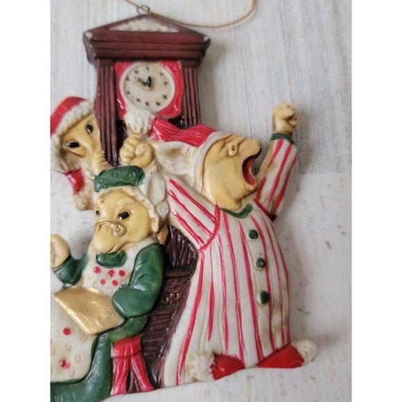 R.O.C bunny rabbit Santa clock ornament Xmas decor - Picture 3 of 6